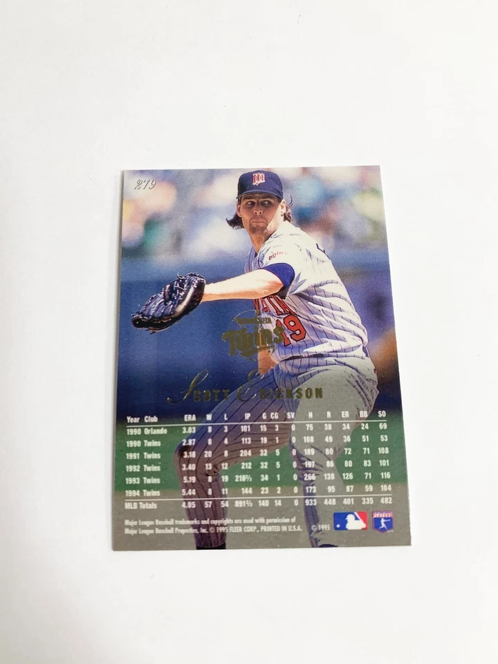 Scott Erickson 95 Flair 1995 Fleer Baseball Card # 279 - Image 2 of 2