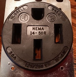 250VOLT RECEPTICLE 3 POLE 4 WIRE HUBBELL HBL9450A FLUSH MOUNT