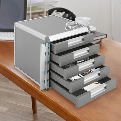 Aluminum Alloy File Organizer Lockable Drawer Organizer Desktop Drawer Organizer