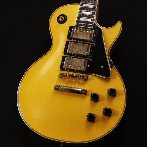 Gibson CS ML 1957 Les Paul Custom 3-Pickup Heavy Aged Heavy Antique White 741097