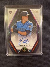 2021 Topps Tribute Evan White Rookie Auto Purple /50 RC TA-EW Seattle Mariners