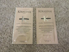 Lot (2) Kerastase Curl Manifesto Frizz-Reducing Leave-In Treatment sample packet