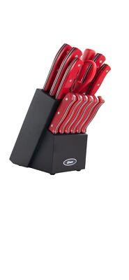 Oster Steffen Stainless Steel Cutlery With Storage Block 14 Piece Set Open Box