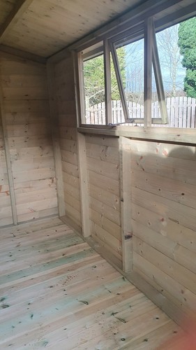 12X8 WOODEN SHED 20MM HEAVY DUTY PRESSURE TREATED TIMBER GARDEN SHED 3X2 FRAME - Picture 4 of 10