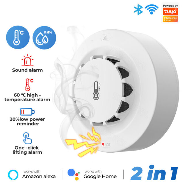 Tuya Wifi Smart Smoke Alarm Fire Temperature&Humidity Detection Hygrometer HOT ~ Tuya Wifi Smart Smoke Alarm Fire Temperature&Humidity Detection Hygrometer HOT ~
