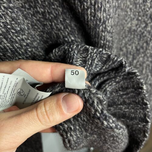 Falconeri Mens Heavy Knit Yak/Merino Wool 1/3-Button-Up Sweater Size L - Picture 8 of 12