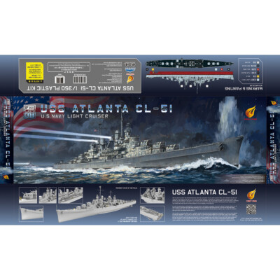 限定価格！USS ATLANTA CL-51 1/350モデルキット US Navy Light Cruiser USS Atlanta CL-51 DX Version | HLJ.com