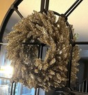 Gold TINSEL Holiday Wreath Wire Metal Frame 21” — photo 7