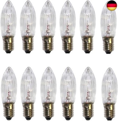 Spitzkerze E10 48V 3W Ersatzbirnen Glühbirnen Topkerze für Leuchtkette und Schwi