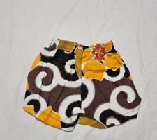 Vintage 1980s Hawaiian Floral Aloha Print Shorts Kids Size 12 Months
