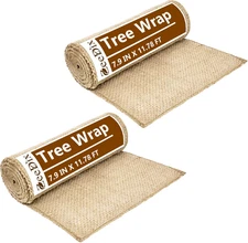 Burlap Tree Wrap to Protect Bark - 2 Rolls 7.9" X 11.78' Burlap Fabric Tree Trun