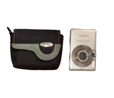 GENUINE Canon PowerShot SD400 Digital ELPH Camera Silver 5.0MP .WORKING.