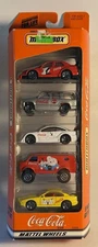 Coca Cola Matchbox 5 Pack Gift Set 1998 Mattel Wheels #35999