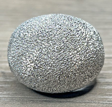 Vintage Sterling 925 Textured Stardust Sparkling Glam Domed Wide Ring 13.9g SZ 7