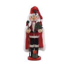 Weihnachtsmann Nussknacker klassischer Nussknacker aus Holz Handarbeit f&uuml;r Sammler