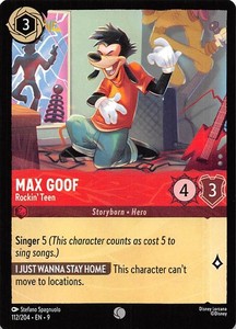 Max Goof Rockin' Teen 112/204 Fabled Disney Lorcana 019883