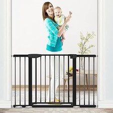 ALVOD BABY GATE, 29.93''-51.5'' WIDE 30" HIGH DOG GATES FOR DOORWAYS AUTO CLOSE