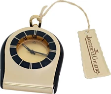 Jaeger-LeCoultre Memovox pocket alarm clock gold plated ref.
