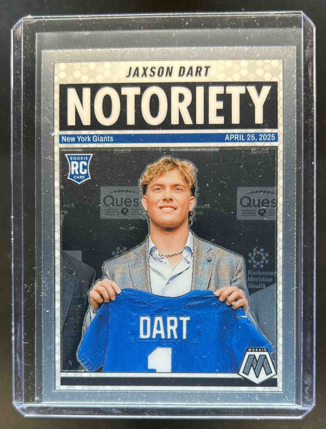 2025 Mosaic Jaxson Dart Notoriety RC Rookie #11 Giants