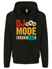 DJ Mode On DJing Music Mens Zip Up Hoodie