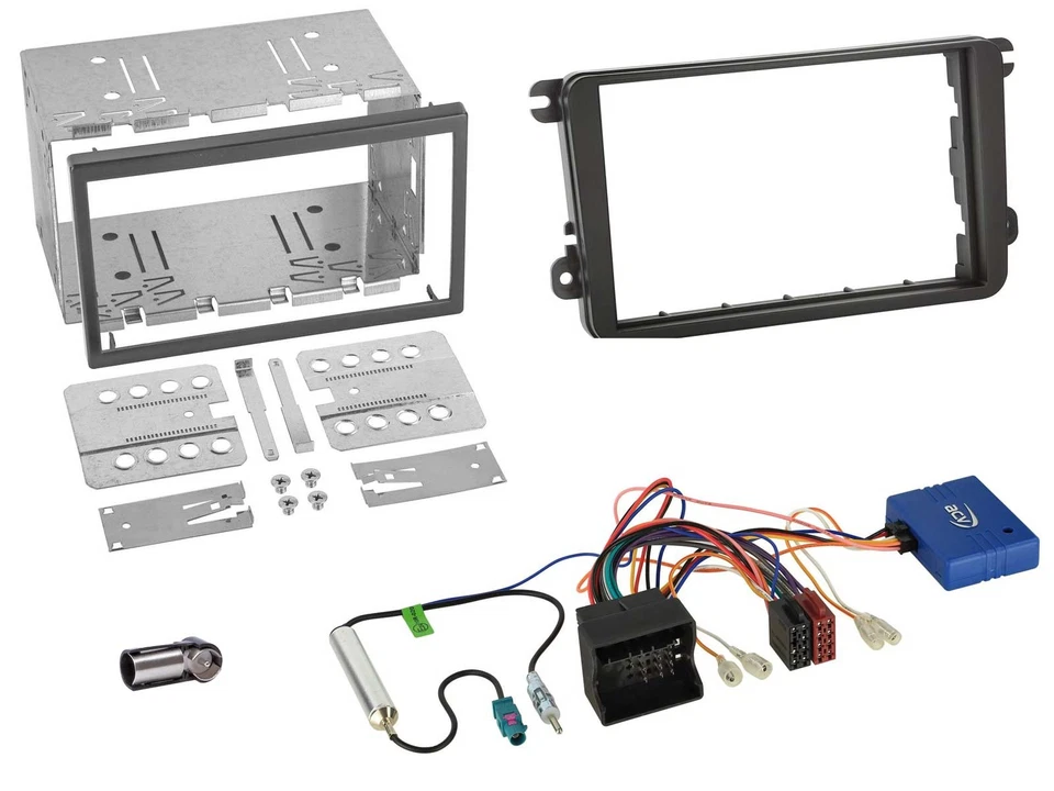 Radioeinbauset CAN-Bus Doppel DIN Autoradio für VW T5 Caravelle Multivan ab 09 s - Bild 1 von 4