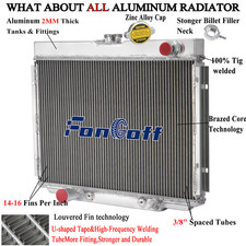 3 Row Radiator For 1967-70 Ford Mustang Fairlane Torino Mercury Cougar Xr7 V8