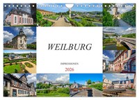 Weilburg Impressionen (Wandkalender 2026 DIN A4 Quer), Calvendo Monatskalender