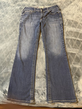 Women's ARIAT Real Denim Mid Rise Stretch Ivy Straight Jeans Size 32 x 32