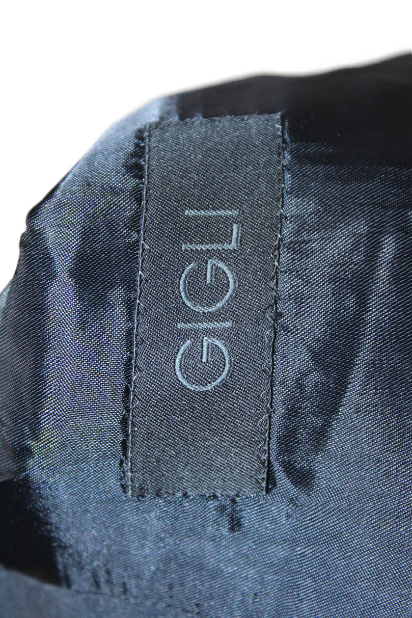 Gigli Mens Dark Blue Solid Collared Button Suit J… - image 6