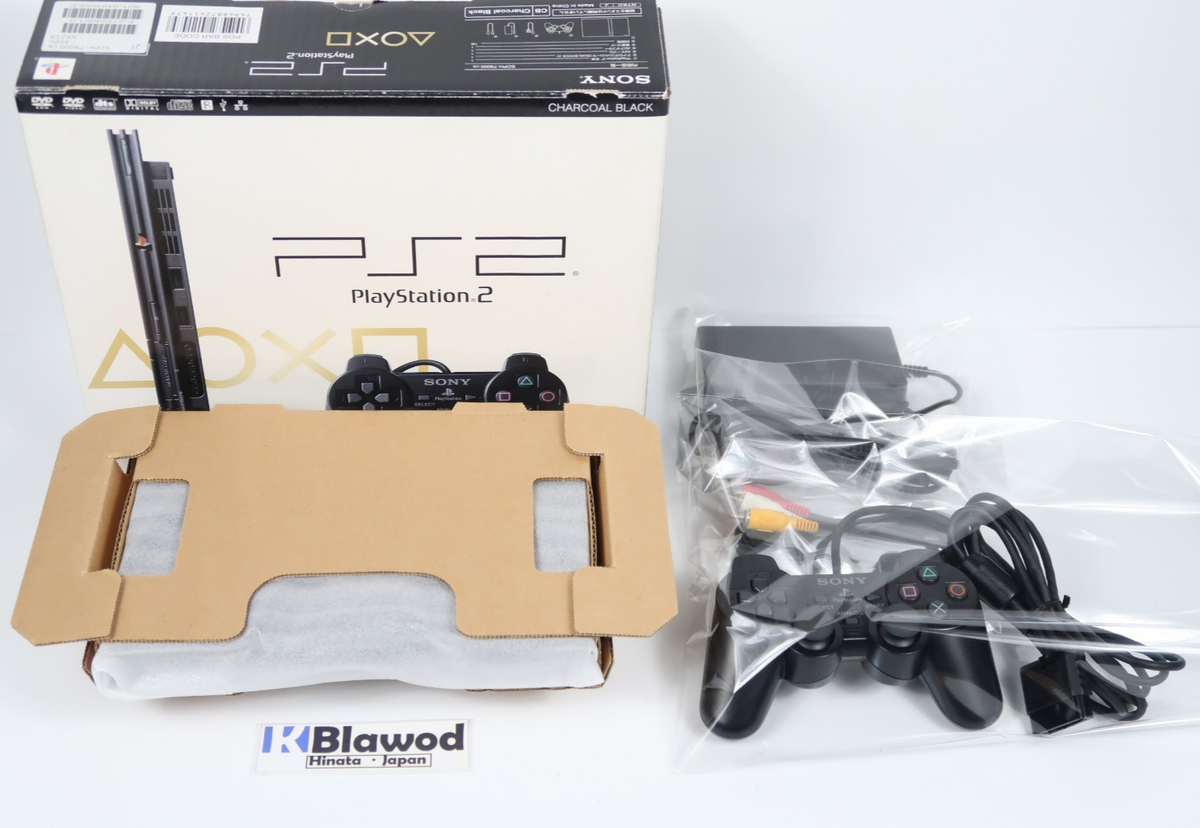Sony PlayStation 2 PS2 SCPH-79000 Black Slim Console Japan Import