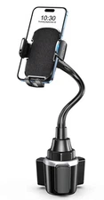 Car Phone Holder, Dual 360° Rotate Gooseneck Cup Holder Phone Mount for Car, ...