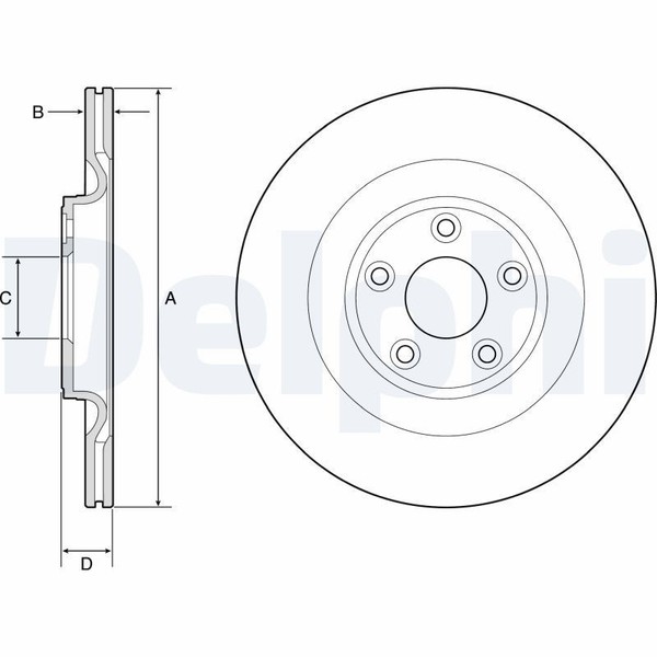 2X Delphi Bremsscheibe Bremsscheiben Satz Bremsen Hinten BG4833C-image