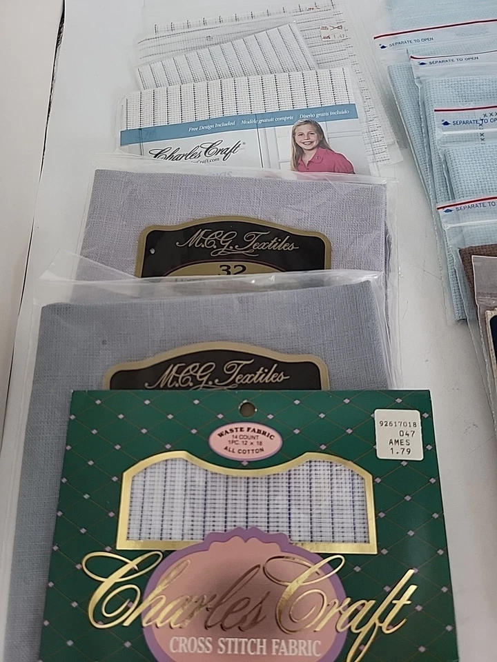 Aida Cloth Cross Stitch Material Mixed Lot 15 Packages - Image 2 of 4
