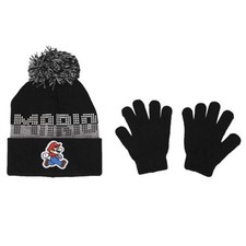 Bioworld Super Mario Knit Hat And Gloves Set NEW