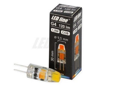 5x G4 LED Leuchtmittel 1.5W 6000K 12V 120lm, Kaltweiß, LED line 