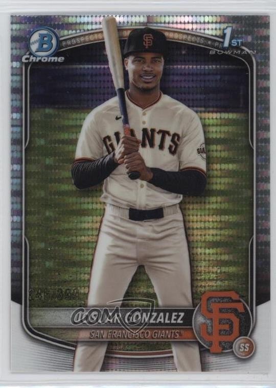 2025 Bowman Chrome Prospects Pulsar Refractor /399 Josuar Gonzalez #BCP-153 2a5