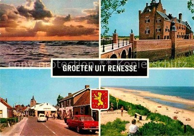 Renesse evening mood castle village motif beach