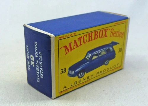 Lesney Matchbox Toys MB38b Vauxhall Victor ORIGINAL Empty D Type Box with "NEW"