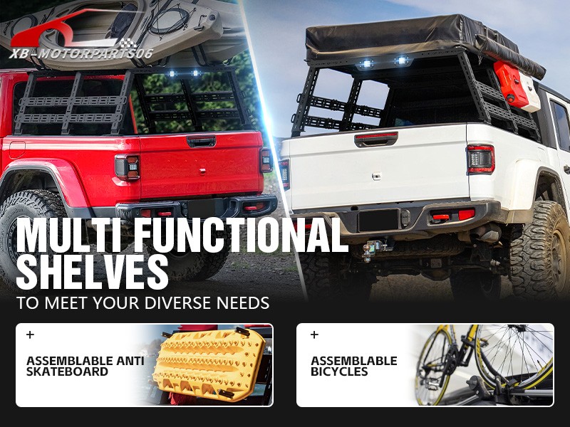 16.8-25" High Bed Racks Truck Cargo Carrier For Tacoma/Tundra/Titan/Frontier/JT