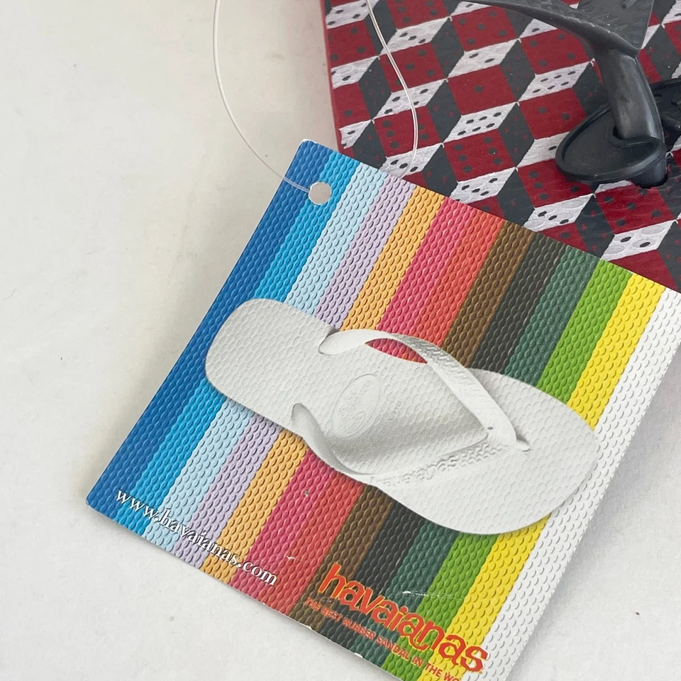 Nuevo con etiquetas Chanclas Havaianas Niños Jóvenes Ópticas Exp Rojo 7/8C Tanga Playa Zapatilla Informal Foto 3 de 4