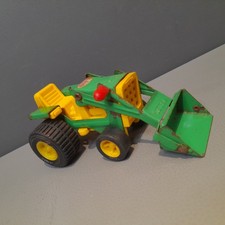 Vintage 1970s Tonka Tractor Toy With Front Loader Green & Yellow Spares/Repairs