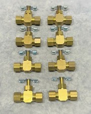 LOT OF 8 New Johnson Controls Brass 3/8" Needle Valves F-1000-94