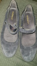 Vionic Uptown Mary Jane Style Navy Suede-Size 9