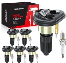 6X Ignition Coil & Iridium Spark Plug For Chevy Trailblazer GMC Envoy 4.2L UF303