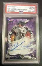 2024 Topps Finest Colt Keith Purple Refractor Auto /125 RC PSA 10 Gem Mint