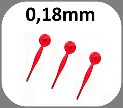 3 kleine Zeiger 0,18mm ROT 4mm Subdial hands Val. 7750 Chronozeiger kl. Sekunde