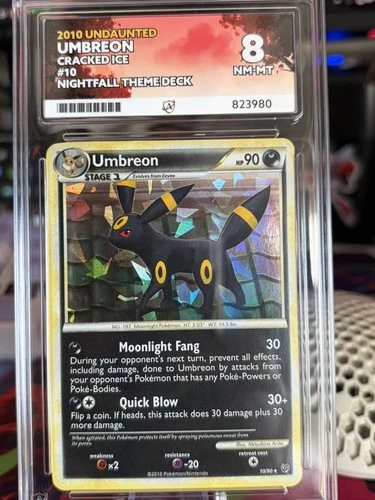 Umbreon Cracked Ice #10 Holo Promo Alt  2010 Undaunted Pokemon ACE 8 NM theme