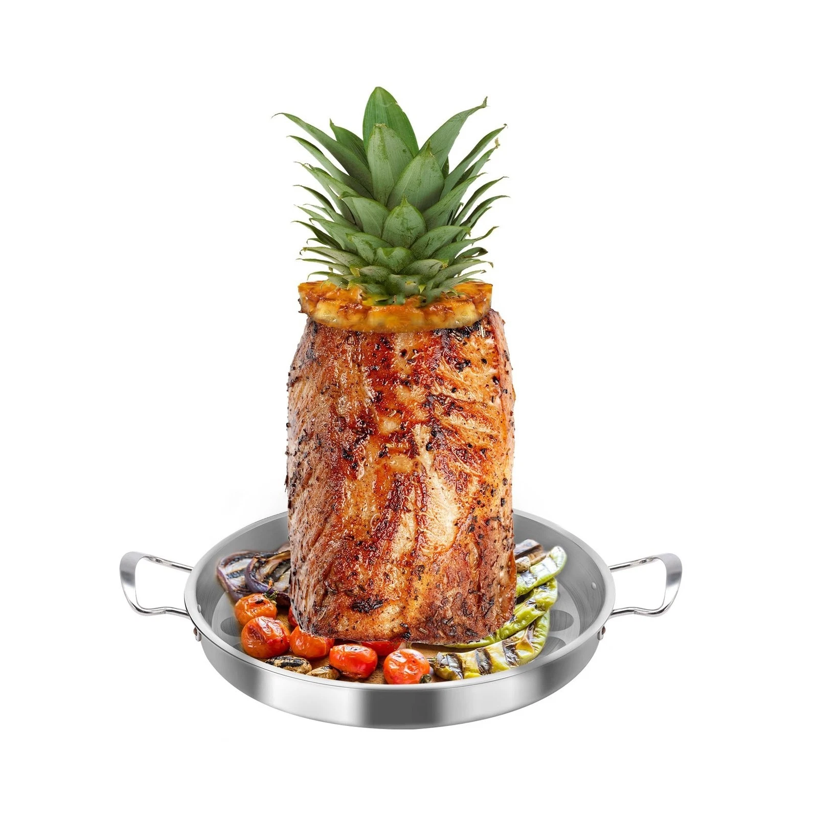 Stainless Steel Multi-Function Pastor Skewer Turkey Roasting Pan Suitable for...