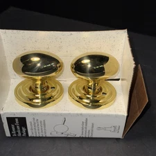 Baldwin Model Privacy Egg Knob Latchset in Polished Brass ~ Knobs Only ~ New