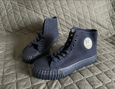 PF Flyers High Top Shoe Womens 6 | Navy Blue Canvas Classic